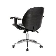 Load image into Gallery viewer, Black PU Leather Adjustable Height Swivel Desk Chair/Task Chair