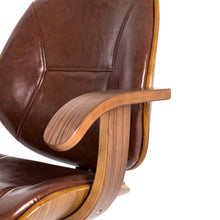 Load image into Gallery viewer, Russet PU Leather Adjustable Swivel Desk Chair/Task Chair
