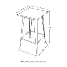 Load image into Gallery viewer, Set of 2 Black Steel Bar Chairs and a Square Top Pub Table (3-Piece)