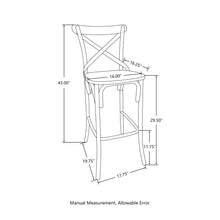 Load image into Gallery viewer, Set of 2 Black Steel Bar Chairs and a Square Top Pub Table (3-Piece)