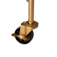 Load image into Gallery viewer, 30.75"H 2-Tier Gold Deluxe Metal Oval Mirrored Bar Cart