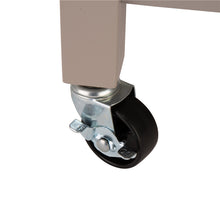 Load image into Gallery viewer, 33.90"H Warm Gray Rolling Kitchen Island with Marble Top