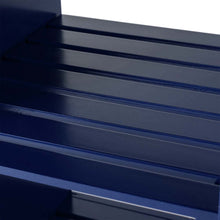 Load image into Gallery viewer, 34.25"H Navy Blue Wooden Basic Kitchen Cart/Island with Solid Oak Top