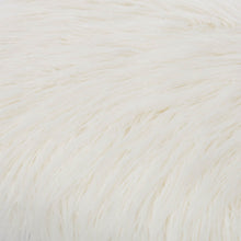 Load image into Gallery viewer, 25.6"L White and Clear Faux Fur Upholstered Bench with Acrylic X-Leg