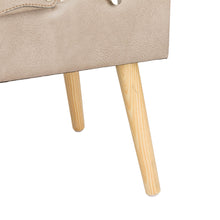 Load image into Gallery viewer, 19.69"L Morandi Light Grey Leathaire Upholstered Storage Stool