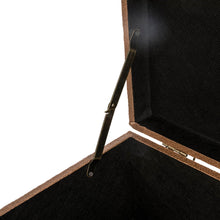 Load image into Gallery viewer, 19.69"L Whiskey Brown Leathaire Upholstered Storage Stool