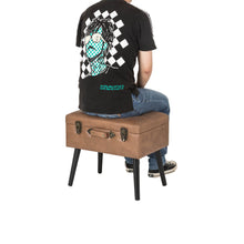 Load image into Gallery viewer, 19.69"L Whiskey Brown Leathaire Upholstered Storage Stool