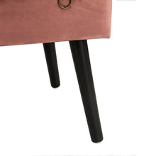 Load image into Gallery viewer, 19.69"L Pink Clay Velvet Upholstered Storage Stool
