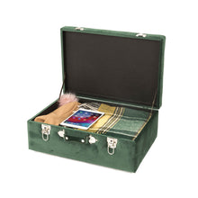 Load image into Gallery viewer, 19.69"L Hunter Green Velvet Upholstered Storage Stool