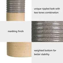 Load image into Gallery viewer, Farmhouse Gray/Brown Two-tone Decorative Metal Vase, Set of 3