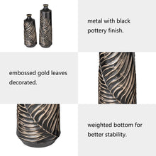 Load image into Gallery viewer, Boho Elegant Decorative Metal Table/Floor Vase, Set of 2