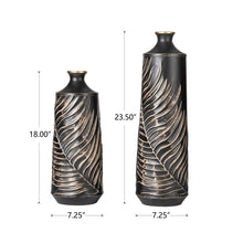 Load image into Gallery viewer, Boho Elegant Decorative Metal Table/Floor Vase, Set of 2