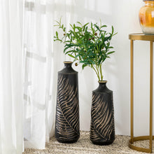 Load image into Gallery viewer, Boho Elegant Decorative Metal Table/Floor Vase, Set of 2