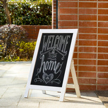 Load image into Gallery viewer, Farmhouse White Wooden Framed Haning or Standing Chalkboard Sign