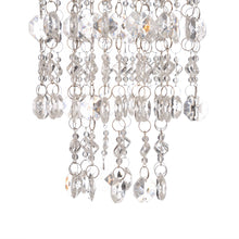 Load image into Gallery viewer, 18.75"H Solar Lighted Transparent Acrylic Jewel Beaded Wind Chime or Chandelier Hanging Décor
