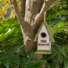 Load image into Gallery viewer, 10.75"H Wood Green Roof Garden Birdhouse