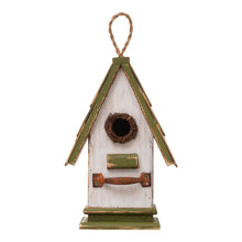 Load image into Gallery viewer, 10.75"H Wood Green Roof Garden Birdhouse