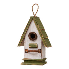 Load image into Gallery viewer, 10.75"H Wood Green Roof Garden Birdhouse