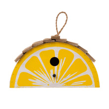 Load image into Gallery viewer, 11.5"L Distressed Solid Wood Lemon Birdhouse