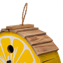 Load image into Gallery viewer, 11.5"L Distressed Solid Wood Lemon Birdhouse