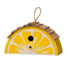 Load image into Gallery viewer, 11.5"L Distressed Solid Wood Lemon Birdhouse