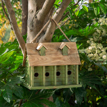 Load image into Gallery viewer, 14.25"L Oversized Distressed Solid Wood Cottage Birdhouse
