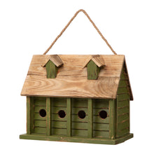 Load image into Gallery viewer, 14.25"L Oversized Distressed Solid Wood Cottage Birdhouse