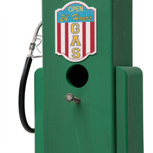 Load image into Gallery viewer, 13.75"H Wood Green Gas Pump Birdhouse
