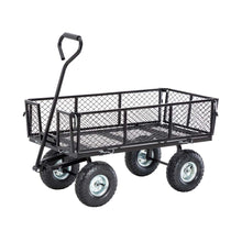 Load image into Gallery viewer, Heavy Duty Black Steel Utility Garden Cart, 550 lbs Weight Capacity