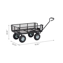 Load image into Gallery viewer, Heavy Duty Black Steel Utility Garden Cart, 550 lbs Weight Capacity