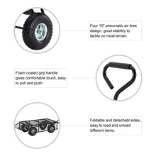 Load image into Gallery viewer, Heavy Duty Black Steel Utility Garden Cart, 550 lbs Weight Capacity