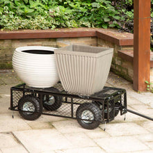Load image into Gallery viewer, Heavy Duty Black Steel Utility Garden Cart, 550 lbs Weight Capacity