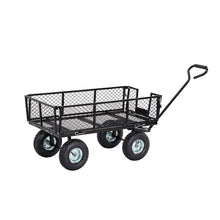 Load image into Gallery viewer, Heavy Duty Black Steel Utility Garden Cart, 550 lbs Weight Capacity