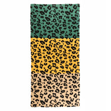 Load image into Gallery viewer, Women Green, Yellow and Beige Leopard Grain Scarf
