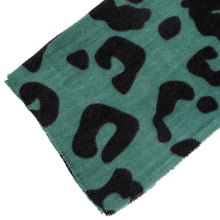 Load image into Gallery viewer, Women Green, Yellow and Beige Leopard Grain Scarf