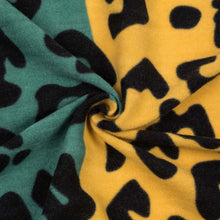 Load image into Gallery viewer, Women Green, Yellow and Beige Leopard Grain Scarf