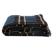 Load image into Gallery viewer, Unisex Oversized Gray, White and Beige Plaid Reversible Scarf with Fringes