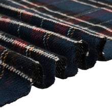 Load image into Gallery viewer, Unisex Oversized Gray, White and Beige Plaid Reversible Scarf with Fringes