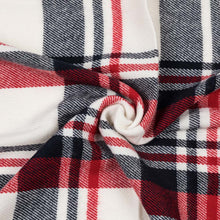 Load image into Gallery viewer, Women Oversized Red, White and Grey Scarf with with Fringes