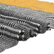 Load image into Gallery viewer, Unisex Oversized Yellow and Grey Scarf with Fringes
