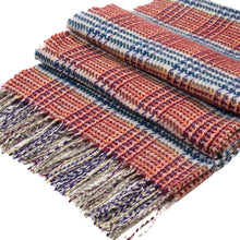 Load image into Gallery viewer, Women Oversized Orange, White and Grey Scarf with Tassels