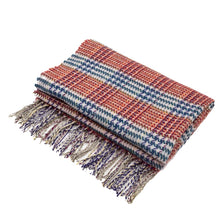 Load image into Gallery viewer, Women Oversized Orange, White and Grey Scarf with Tassels