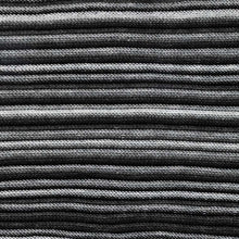 Load image into Gallery viewer, Men's Black and White Striped Scarf with Tassels