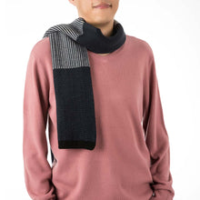 Load image into Gallery viewer, Men's Black, White and Grey Scarf