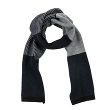 Load image into Gallery viewer, Men's Black, White and Grey Scarf