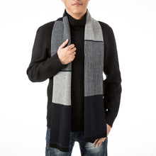 Load image into Gallery viewer, Men's Black, White and Grey Scarf