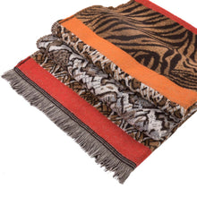 Load image into Gallery viewer, Women Oversized Double Jacquard Leopard Scarf with Tassels