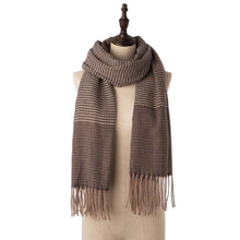 Load image into Gallery viewer, Women Oversized Grey long Scarf with Tassels