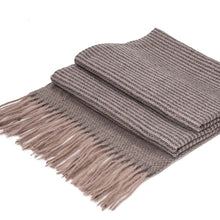 Load image into Gallery viewer, Women Oversized Grey long Scarf with Tassels
