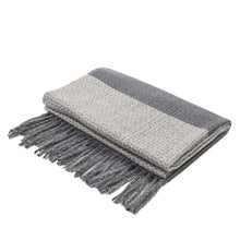 Load image into Gallery viewer, Unisex Oversized Grey long scarf Scarf with Tassels